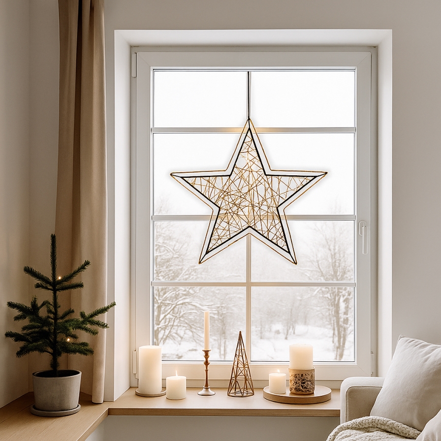 Brilagi - Estrella navideña LED para exterior, 2,6W/230V, IP44, 47x45 cm