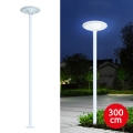 Brilagi - Farola LED con poste de 3 m URBANSPARK LED/120W/230V blanca IP65