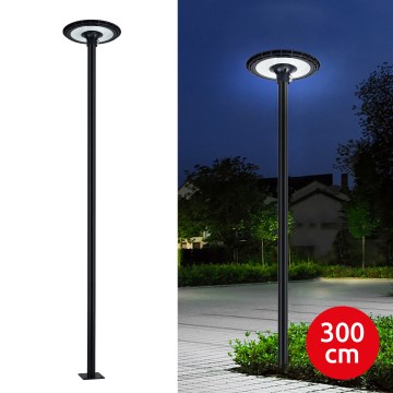 Brilagi - Farola LED con poste de 3 m URBANSPARK LED/120W/230V negra IP65