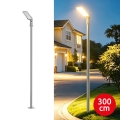 Brilagi - Farola LED de exterior con poste y brazo articulado de 3 m URBANLIGHT LED/50W/230V gris IP65