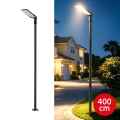 Brilagi - Farola LED exterior con poste y articulación de 4 m URBANLIGHT LED/200W/230V negra IP65