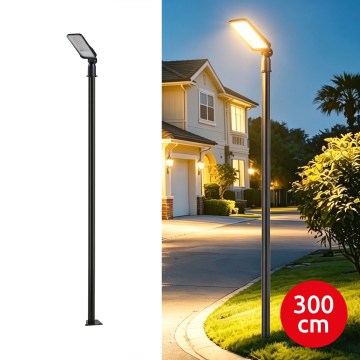 Brilagi - Farola LED exterior con poste y brazo articulado de 3 m URBANLIGHT LED/50W/230V negra IP65