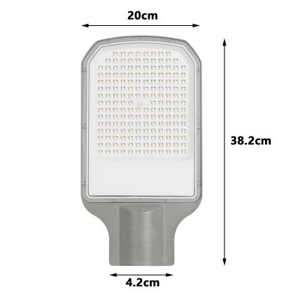 BRILAGI - Farola LED exterior URBANLIGHT LED/100W/230V gris IP65