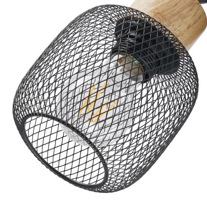 Brilagi - Foco BASKLITE 2xE27/15W/230V madera/negro