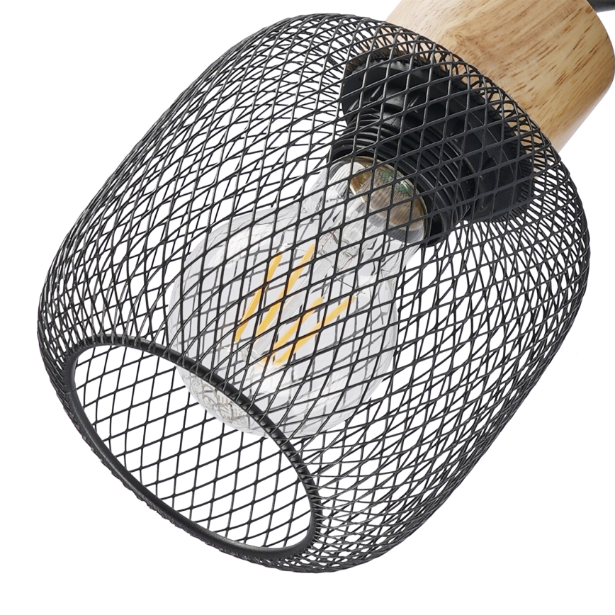 Brilagi - Foco BASKLITE 2xE27/15W/230V madera/negro