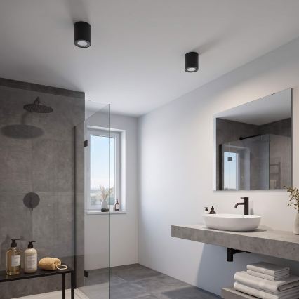 BRILAGI - Foco de baño MIA 1xGU10/30W/230V 84x80 mm negro IP54