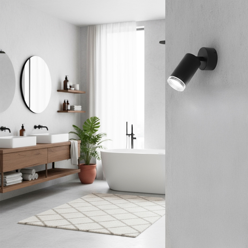 Brilagi - Foco de baño SELE 1xGU10/30W/230V IP44 negro