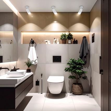 Brilagi - Foco de baño SELE 1xGU10/30W/230V IP44 plata