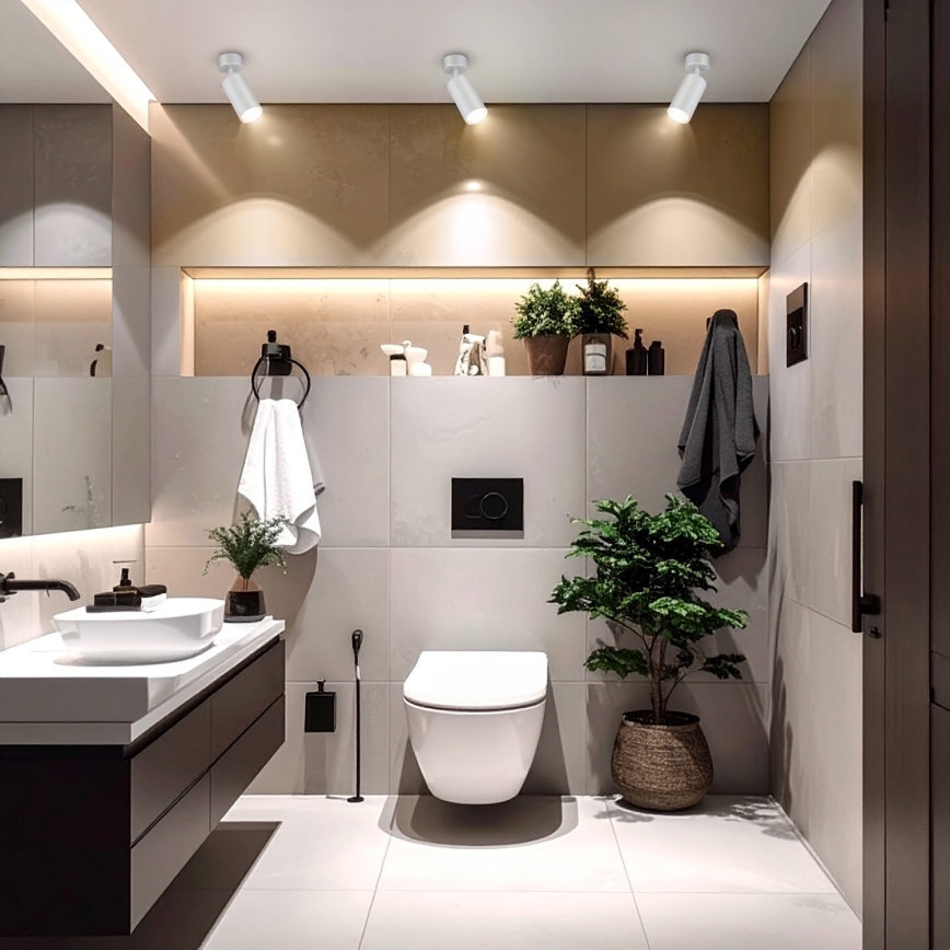 Brilagi - Foco de baño SELE 1xGU10/30W/230V IP44 plata
