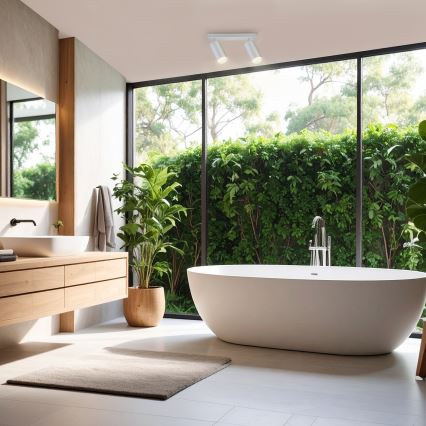 Brilagi - Foco de baño SELE 2xGU10/30W/230V IP44 plata