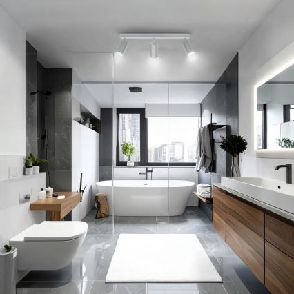 Brilagi - Foco de baño SELE 3xGU10/30W/230V IP44 plata