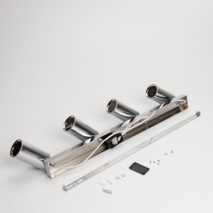 BRILAGI - Foco de baño SELE 4xGU10/30W/230V IP44 cromo brillante