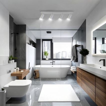 Brilagi - Foco de baño SELE 4xGU10/30W/230V IP44 plata
