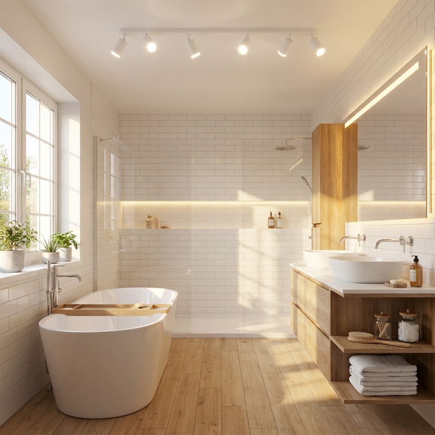 Brilagi - Foco de baño SELE 6xGU10/30W/230V IP44 blanco