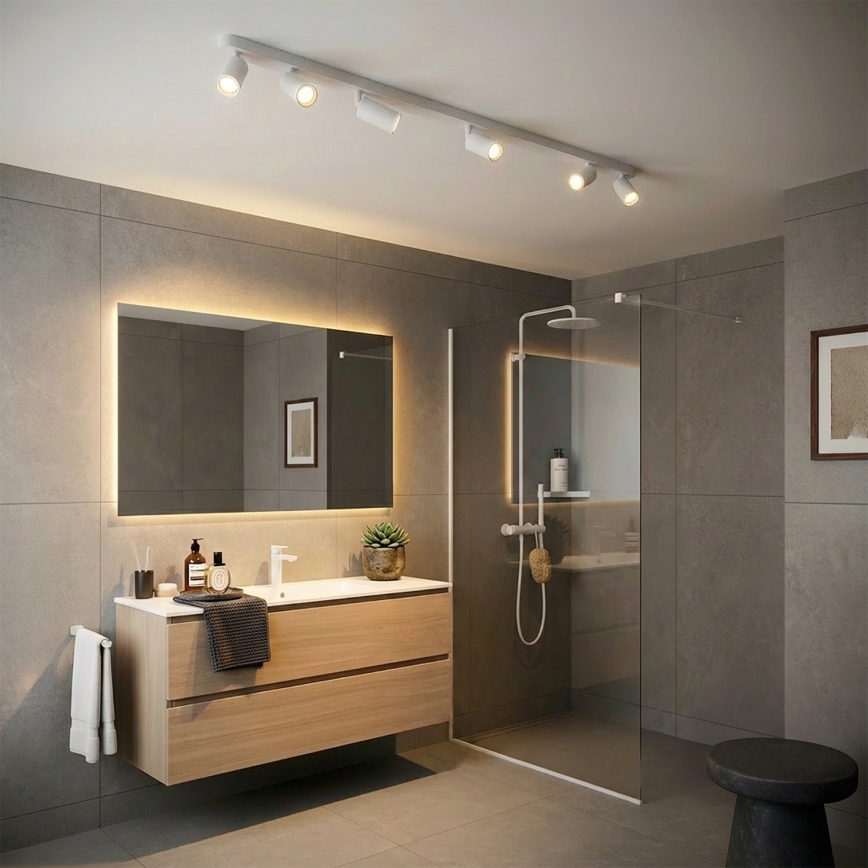 Brilagi - Foco de baño SELE 6xGU10/30W/230V IP44 blanco
