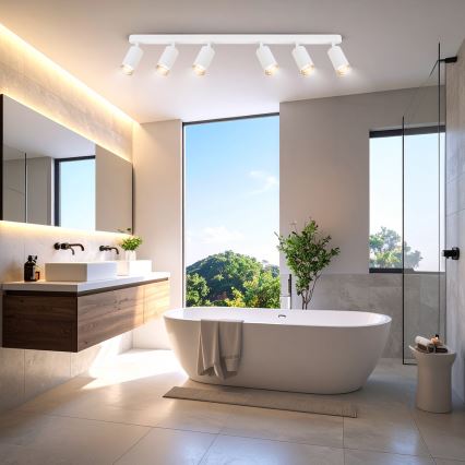 Brilagi - Foco de baño SELE 6xGU10/30W/230V IP44 blanco