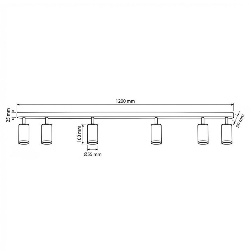 Brilagi - Foco de baño SELE 6xGU10/30W/230V IP44 negro