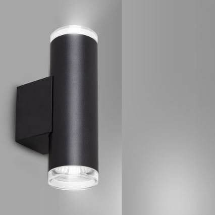 Brilagi - Aplique de pared para baño SELE AQUA 2xGU10/30W/230V IP44 negro