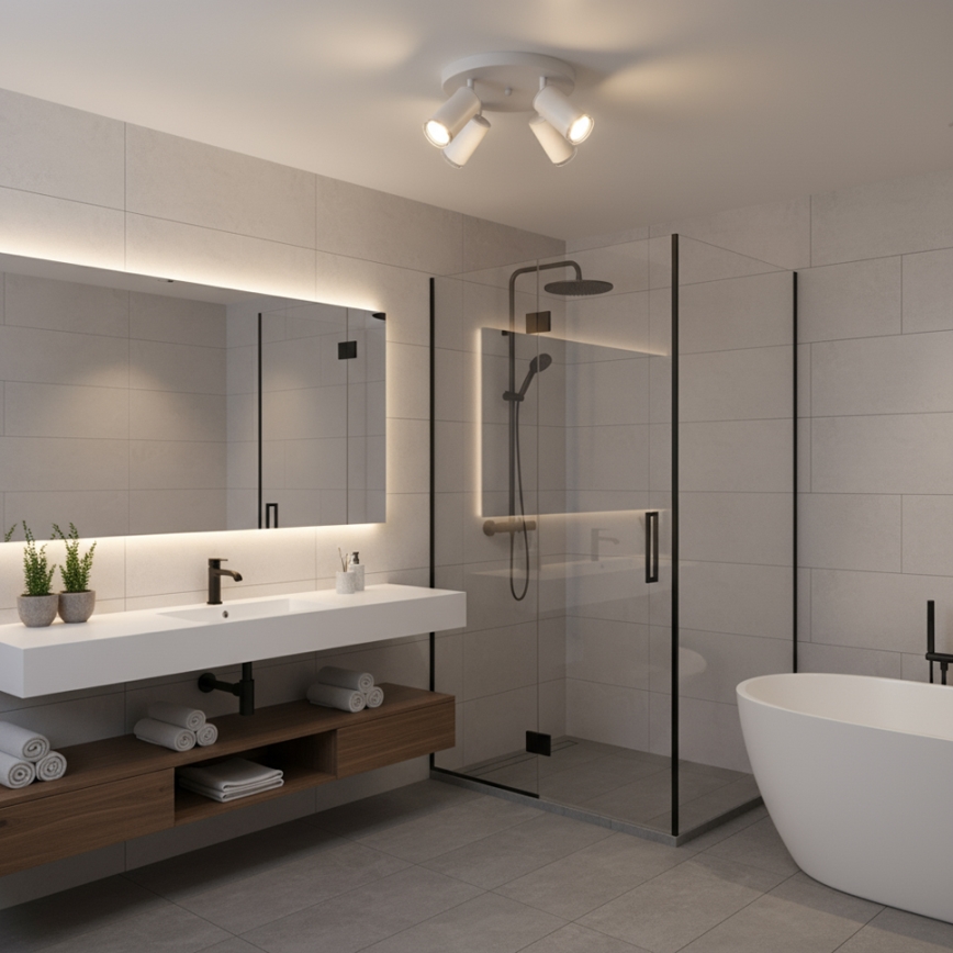 Brilagi - Foco de baño SELE AQUA 4xGU10/30W/230V IP44 blanco