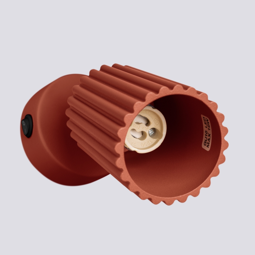 Brilagi - Foco de pared LED CRESTO 1xGU10/10W/230V rojo