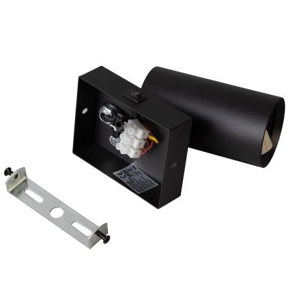 Brilagi - Aplique de pared LED RGBW regulable SELE 1xGU10/4,8W/230V 3000K negro + mando a distancia
