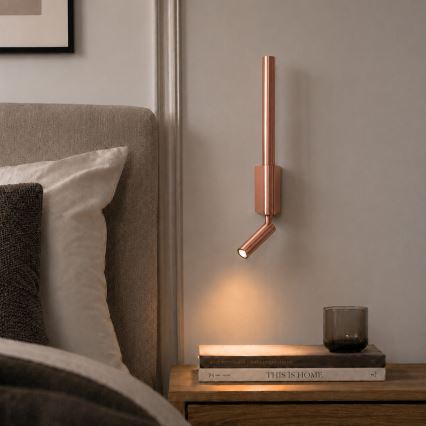BRILAGI - Aplique de pared LED orientable VIXON, LED/3W/230V + LED/5W, bronce, IRC 90