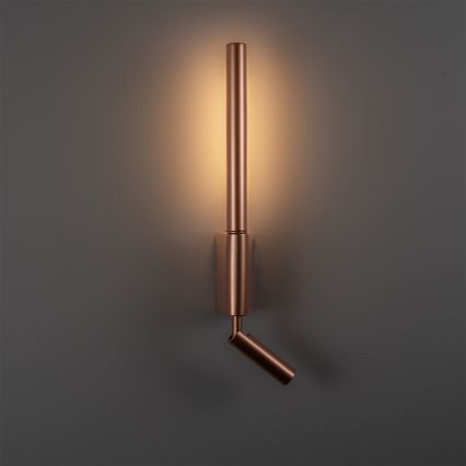 BRILAGI - Aplique de pared LED orientable VIXON, LED/3W/230V + LED/5W, bronce, IRC 90