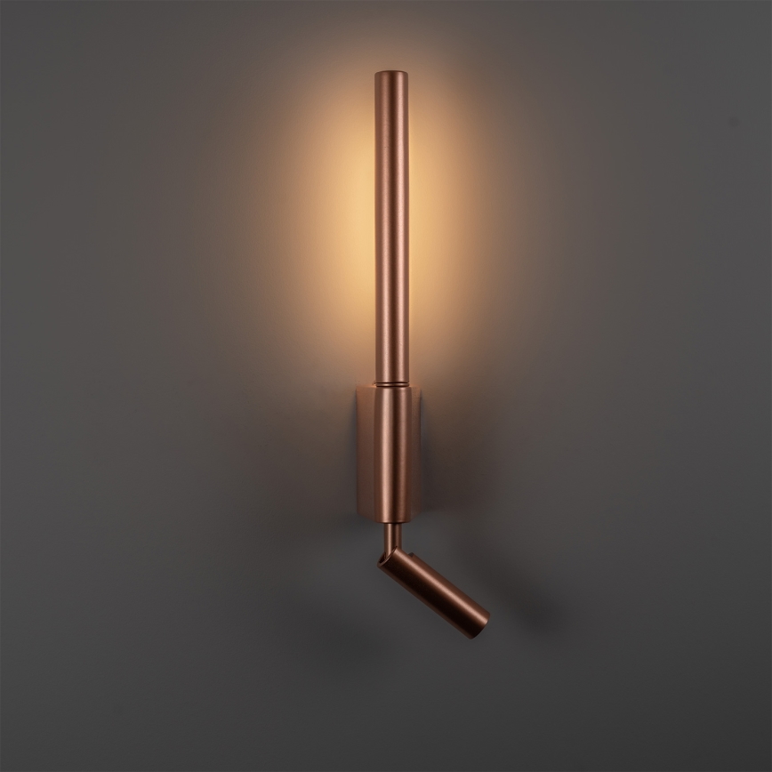 BRILAGI - Aplique de pared LED orientable VIXON, LED/3W/230V + LED/5W, bronce, IRC 90