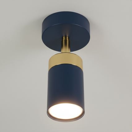 BRILAGI - Foco de pared POKER 1xGU10/25W/230V azul/dorado