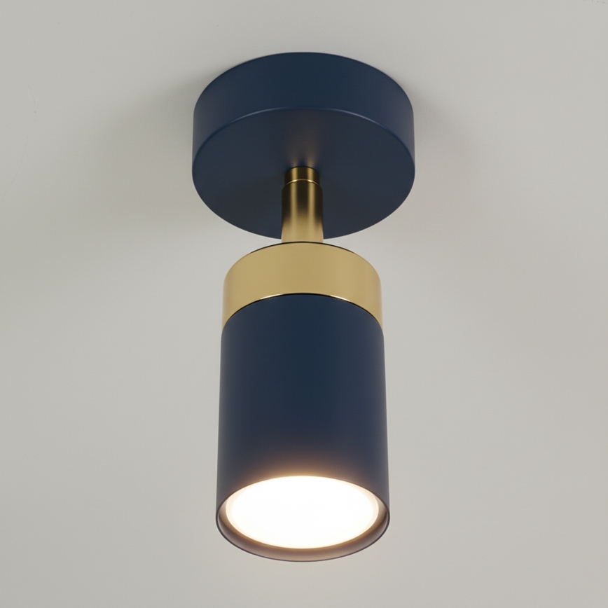 BRILAGI - Foco de pared POKER 1xGU10/25W/230V azul/dorado