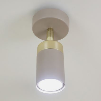 Brilagi - Foco de pared POKER 1xGU10/25W/230V beige/dorado