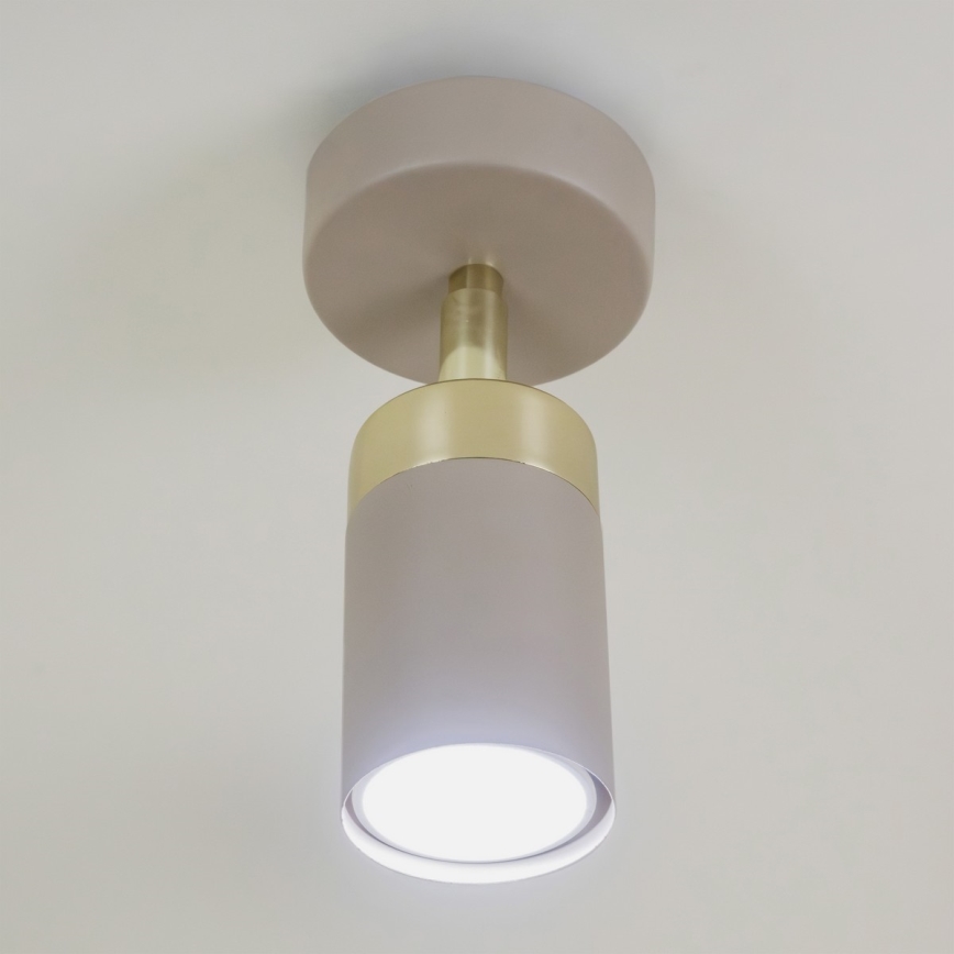 Brilagi - Foco de pared POKER 1xGU10/25W/230V beige/dorado