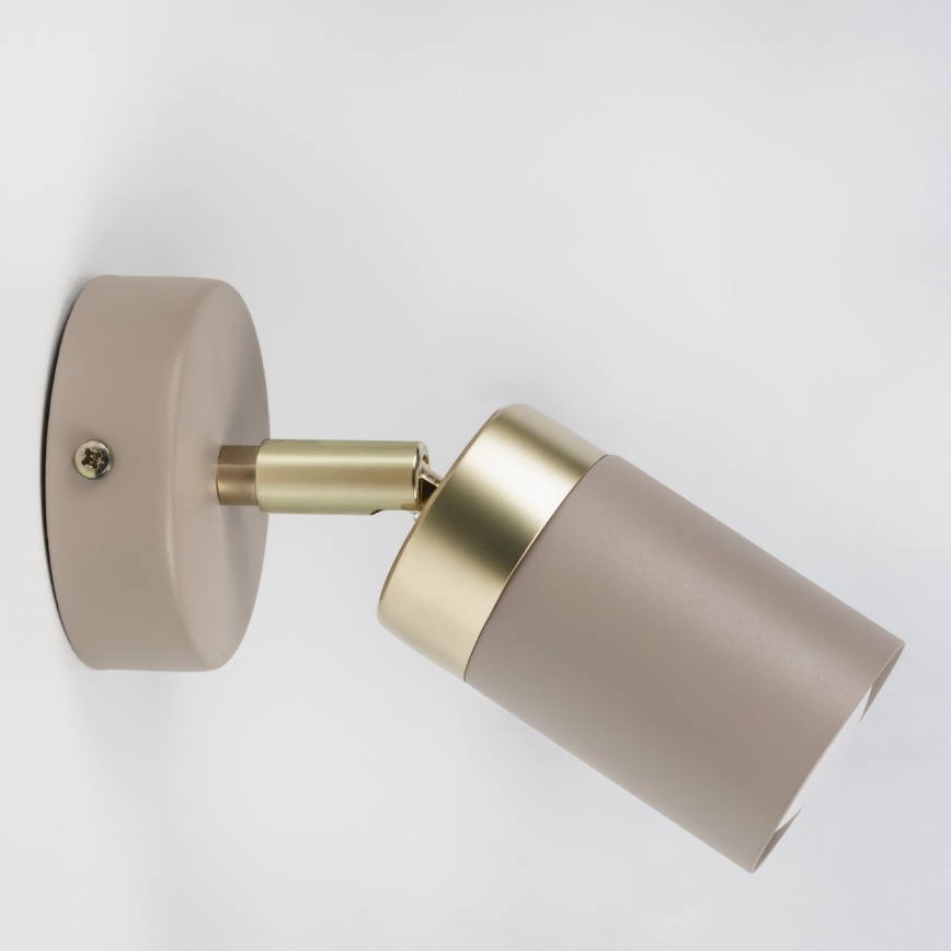 Brilagi - Foco de pared POKER 1xGU10/25W/230V beige/dorado