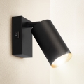Brilagi - Foco de pared SELE 1xGU10/30W/230V negro/dorado
