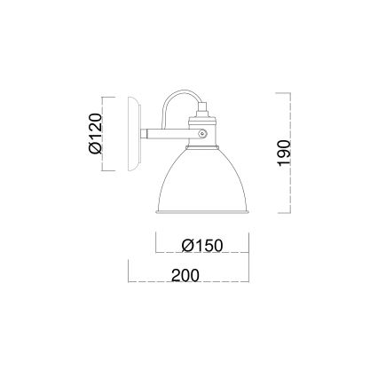 Brilagi - Foco de pared TECHNO 1xE27/60W/230V bronce/pátina