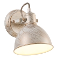 Brilagi - Foco de pared TECHNO 1xE27/60W/230V color crema/pátina