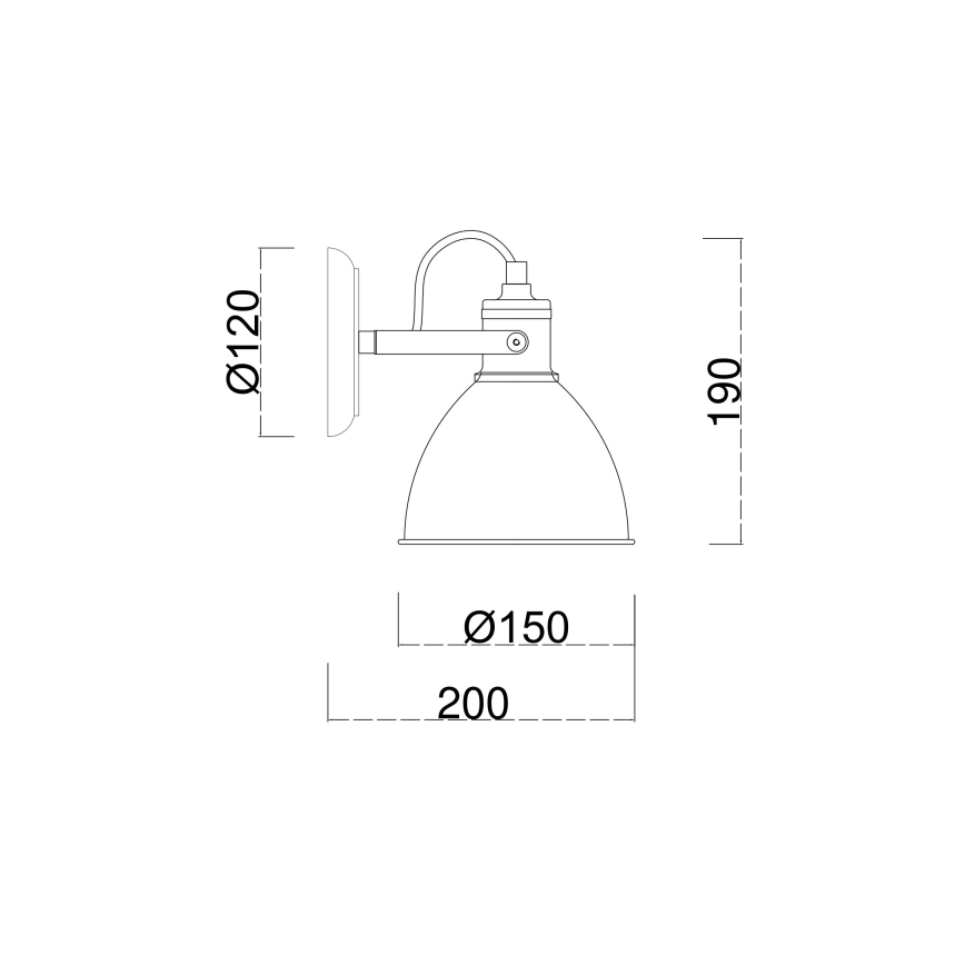 Brilagi - Foco de pared TECHNO 1xE27/60W/230V color crema/pátina