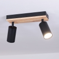 Brilagi - Foco direccional SELE WOOD 2xGU10/30W/230V negro/madera