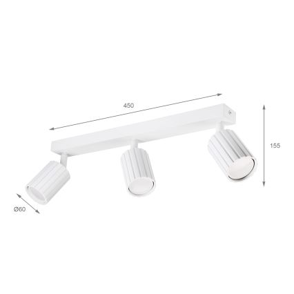 Brilagi - Foco empotrable CRISPINA 3xGU10/10W/230V blanco