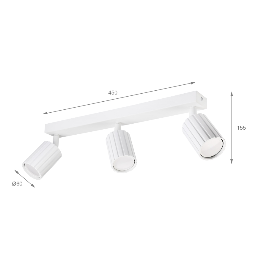 Brilagi - Foco empotrable CRISPINA 3xGU10/10W/230V blanco