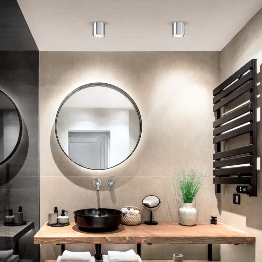 Brilagi - Foco empotrable de baño MIA 1xGU10/30W/230V 84x80 mm cromo brillante IP54