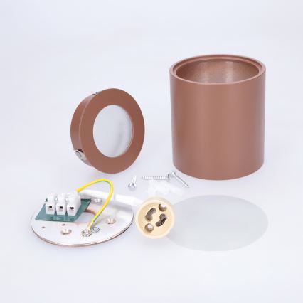 BRILAGI - Foco empotrable de baño MIA 1xGU10/30W/230V 84x80 mm marrón IP54