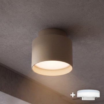 BRILAGI - Foco empotrable LED BACKLIT 1xGX53/15W/230V + LED/3W diámetro 8 cm beige