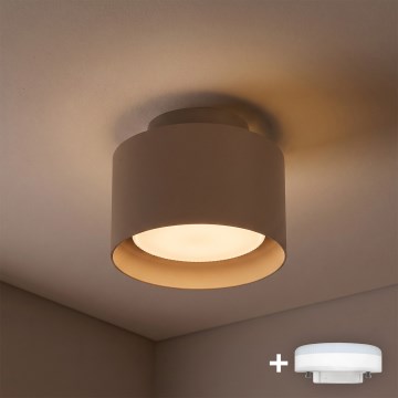 BRILAGI - Foco empotrable LED BACKLIT 1xGX53/15W/230V + LED/3W Ø 10 cm beige