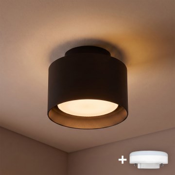BRILAGI - Foco empotrable LED BACKLIT 1xGX53/15W/230V + LED/3W Ø 10 cm negro