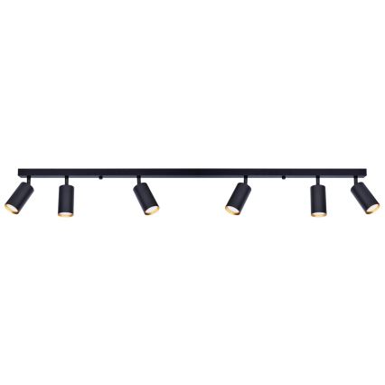 Brilagi - Lámpara de techo LED RGBW regulable SELE 6xGU10/6,5W/230V 2700-6500K negro/dorado