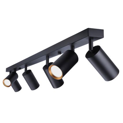 Brilagi - Lámpara de techo LED RGBW regulable SELE 6xGU10/6,5W/230V 2700-6500K negro/dorado