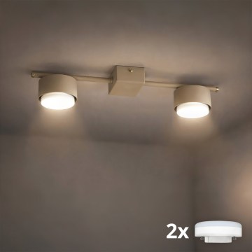 BRILAGI - Foco empotrable LED RGB+CCT regulable MONO 2xGX53/14W/230V 2700–6500K Wi‑Fi Tuya beige