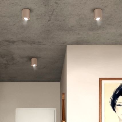 Brilagi - Foco empotrable LED RGBW regulable MIA 1xGU10/4,8W/230V 3000K 100x80 mm beige + mando a distancia