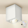 Brilagi - Foco empotrable LED RGBW regulable MIA 1xGU10/4,8W/230V 3000K 100x80 mm blanco + mando a distancia